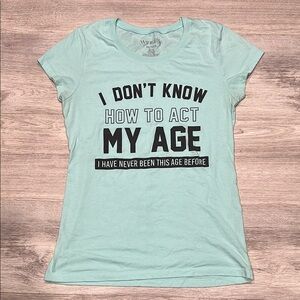 Junior's Mint Green Graphic Tee